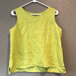 Flax linen cropped tank